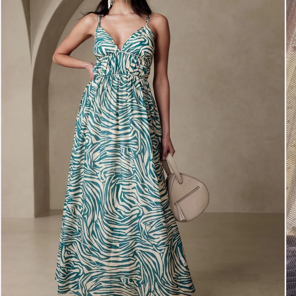 NWT BANANA REPUBLIC ROSALIA
COTTON-SILK MAXI DRESS